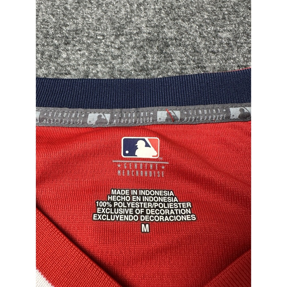 Mens MLB Boston Red‎ Sox Red Jersey Shirt, Size M - Picture 4 of 7